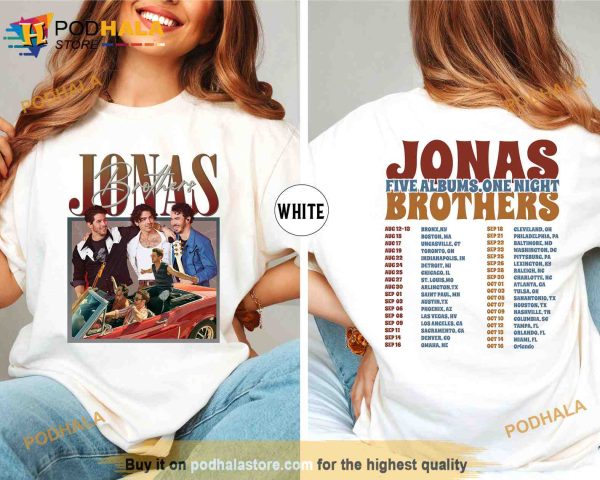 Jonas Brothers 2023 Tour shirt, Jonas Five Albums One Night Brothers Tour Shirt