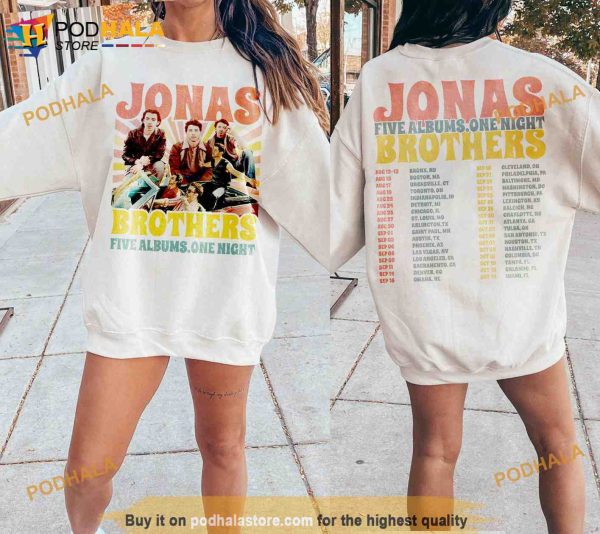 Jonas Brothers Double Sided Sweatshirt, Jonas Brothers Tour Shirt, Concert 2023