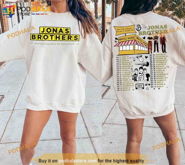 Jonas Brothers Waffle House Double Sided Shirt, Jonas Brothers Tour Concert 2023 Gift