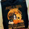 Just A Girl Who Loves Guinea Pig And Halloween Witch Costume Halloween Shirt