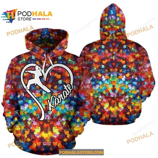 Karate Paint Hoodie Sweatshirt 3D