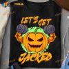 Let's Get Jacked Halloween Pumpkin Lifting Strong Devil Pumpkin Shirt