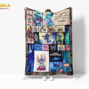 Lilo And Stitch Ohana Means Family Large Velvet Blanket