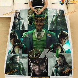Loki Laufeyson Marvel Fleece Blanket, Superhero Laufeyson Gift For Kids Fans