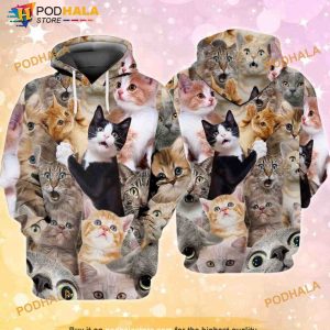 Love Cats Funny 3D Hoodie, Sweatshirt - Christmas Gifts
