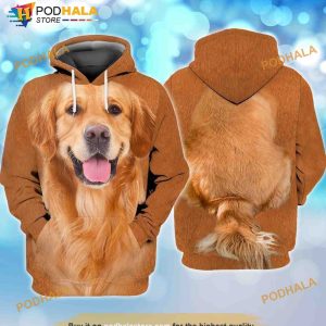 Love Golden Retriever 3D Hoodie, Sweatshirt - Christmas Gifts