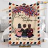 Love Is Forever Personalized Mother Fleece Blanket, Christmas Gifts From Daughter
