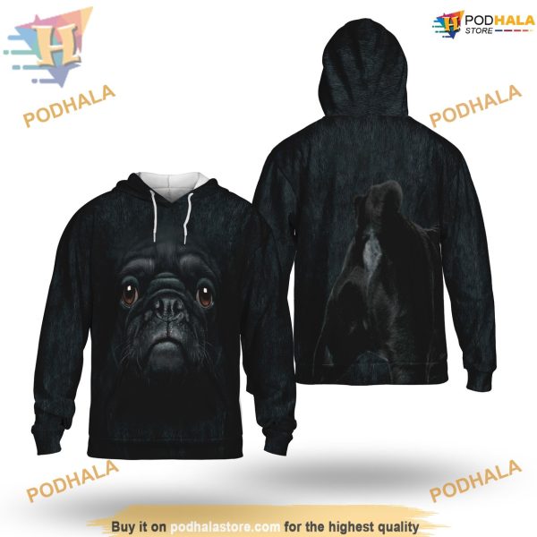 Love Pug Dog 3D Hoodie, Sweatshirt – Christmas Gifts