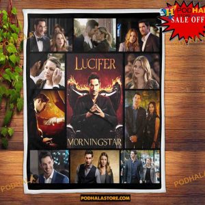 Lucifer TV Show Fleece Blanket, Lucifer Morning Star Quilt, Christmas Gifts