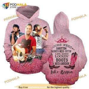 Luke Bryan Singer Signature Full Printing 3D Hoodie, Sweatshirt