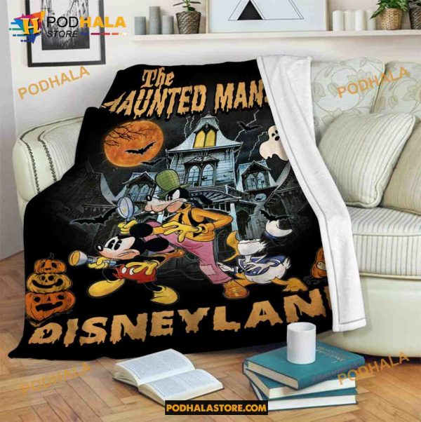 MICKEY And Friend Halloween Blanket, The Haunted Mansion 1969 Quilt