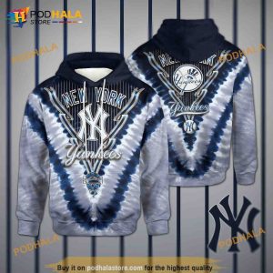 MLB New York Yankees Tie Dye Pattern 3D Hoodie, 3D Sweatshirt