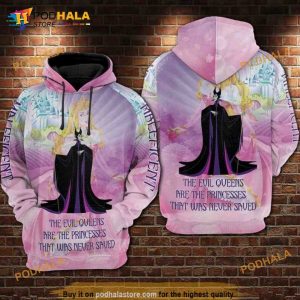 Maleficent And Princess Aurora All Over Print 3D Hoodie, Sweatshirt