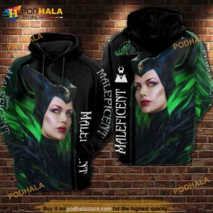 Maleficent Green 3D Hoodie, Sweatshirt - Christmas Gifts