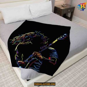 Man playing Guitar Fleece Blanket, Quilt, Christmas Gifts