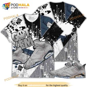 Match Jordan 6 Retro Georgetown, Got Em Shoes Smile 3D Shirt