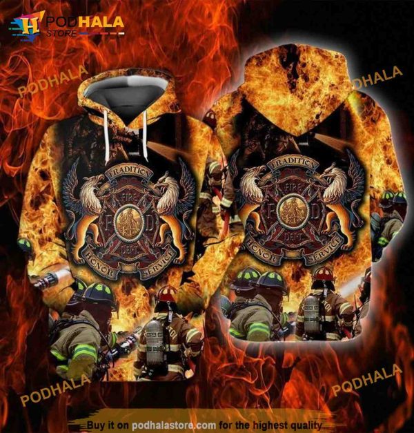 Memorial Day Firefighter Tradition Honor Service 3D Hoodie, Sweatshirt