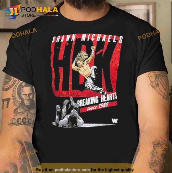 Men’s 500 Level Shawn Michaels Breaking Hearts Tri Blend Trending Shirt