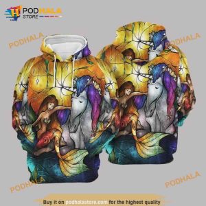 Mermaid And Unicorn 3D Hoodie, Sweatshirt - Christmas Gifts