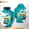 Miami Dolphins NFL Baby Yoda Team 3D Hoodie, Sweatshirt