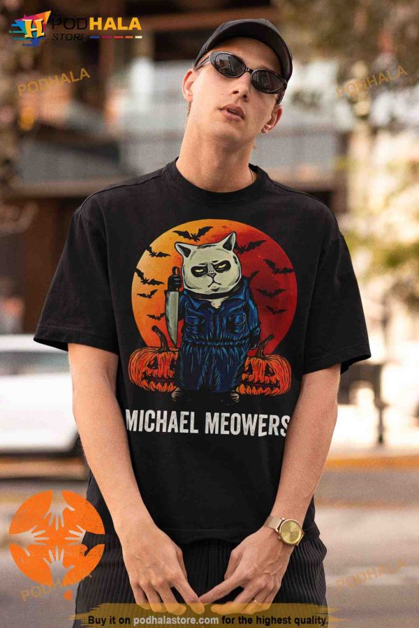 Michael Meowers Horror Movie Character Scary Cat Halloween Shirt, Serial Killer Michael Myers