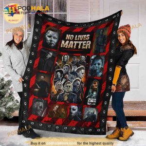 Michael Myers No Lives Matter Fleece Blanket Michael Myers Quilt Horror Movie Blanket 2
