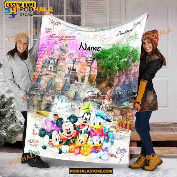 Mickey And Friends Fleece Blanket, Mickey Mouse Birthday Gifts, Christmas Gifts