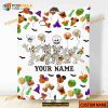 Mickey And Friends Halloween Blanket, Custom Name Halloween Mummy Mickey Quilt