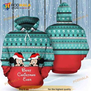 Mickey And Minnie Xmas 3D Hoodie Sweatshirt, Christmas Gifts
