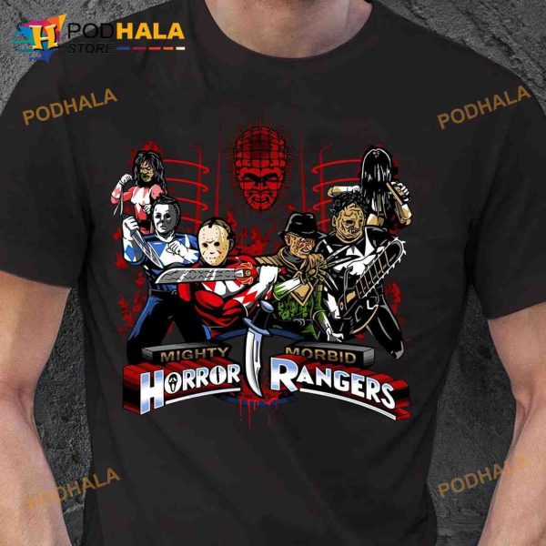 Mighty Morbid Horror Rangers Scary Movie Character Horror Movie Halloween Shirt