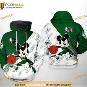 Milwaukee Bucks NBA Mickey 3D Hoodie, Sweatshirt - Christmas Gifts