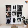 Min Yoongi Suga BTS Fleece Blanket, Quilt, Christmas Gifts