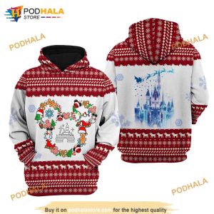 Minnie Mouse Christmas Disney AOP Unisex 3D Hoodie, 3D Sweatshirt