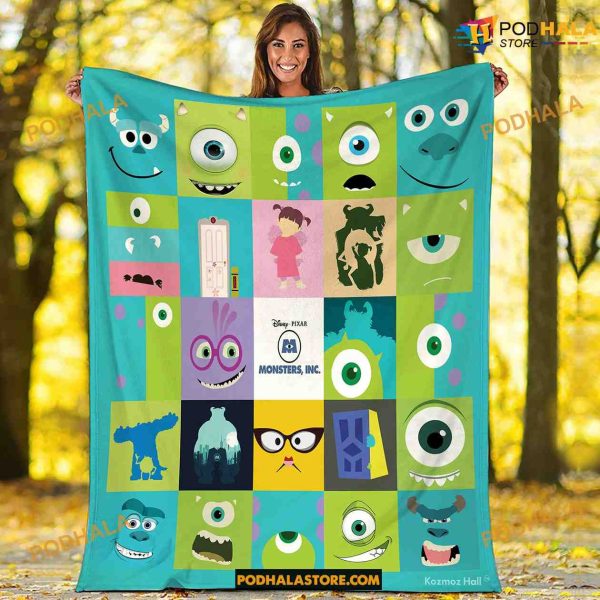 Monster INC Disney Fleece Blanket, Little Monster Birthday Kid Gift
