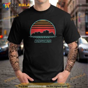 Montgomery City Skyline Retro Vintage 80s Style Trending Shirt 2