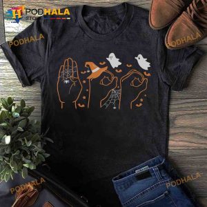Moo Handsign Boo Witch Hat Halloween Shirt, Halloween Gift Ideas