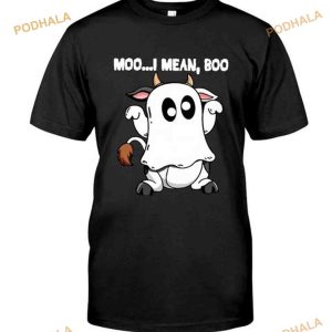 Moo I Mean Boo Cow Halloween Shirt, Halloween Gift Ideas
