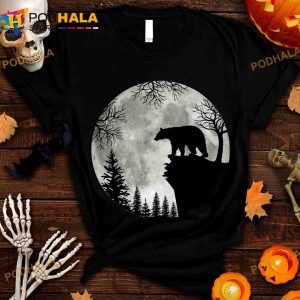 Moon Night Halloween Bear Shirt, Funny Halloween Gift Ideas