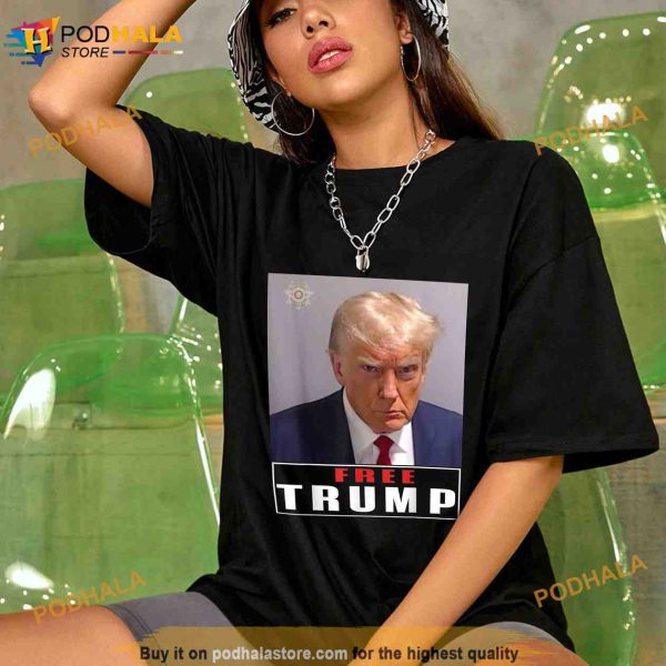 Mug Shot Trump Free Trump Unisex Trending Shirt