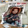 Mugshot Chucky Childs Play Horror Halloween Fleece Blanket, This Is My True Crime Watching Blanket