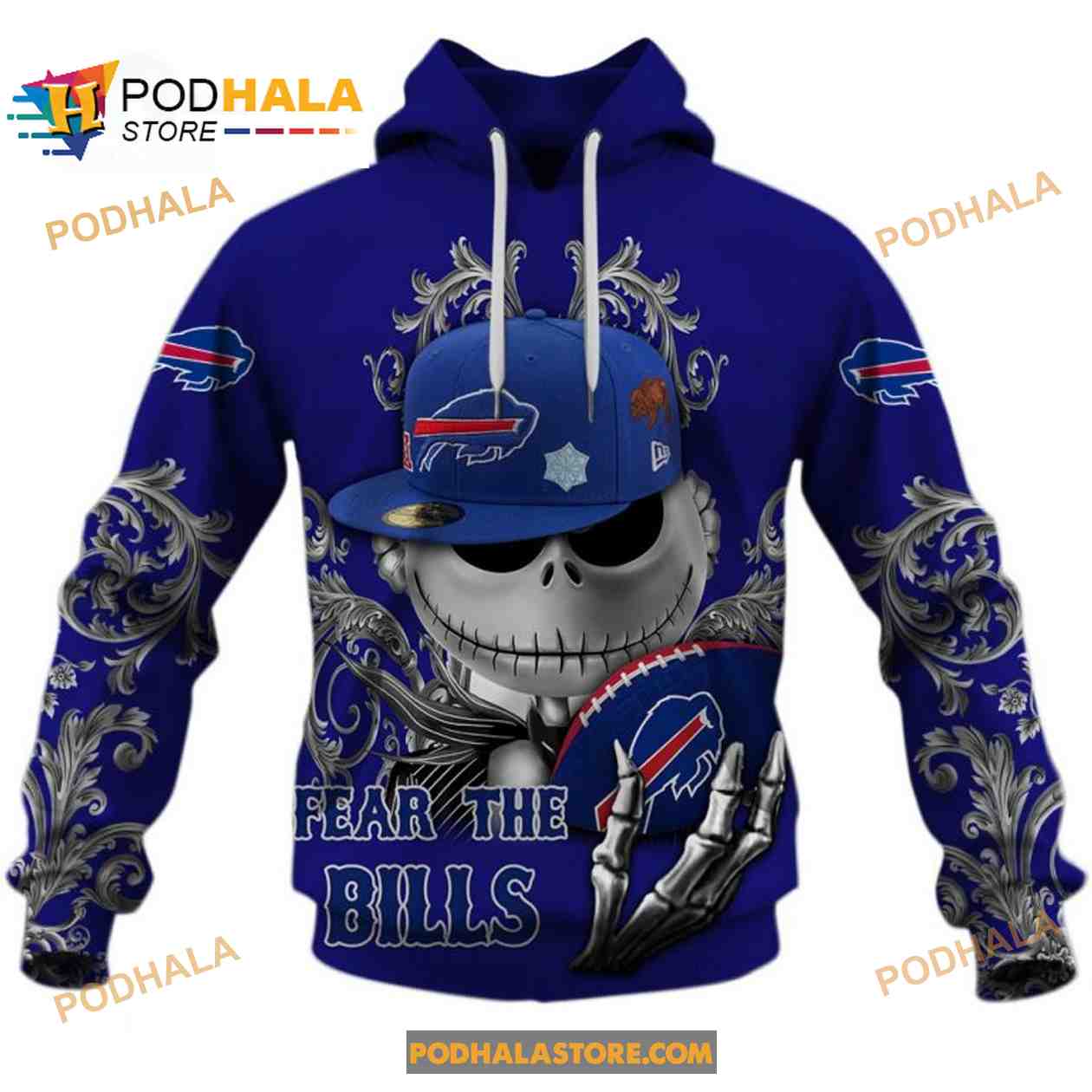 NFL Buffalo Bills Camouflage Blue 3D Hoodie Zip Hoodie For Men And