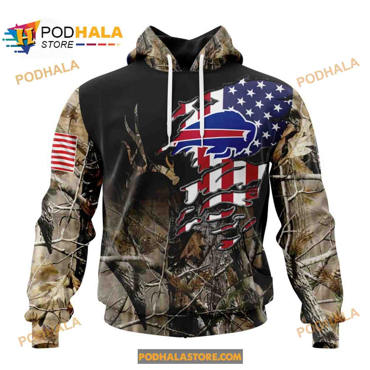 NFL Buffalo Bills Special Camo Realtree Hunting 3D Hoodie Sweatshirt Shirt  - Bring Your Ideas, Thoughts And Imaginations Into Reality Today