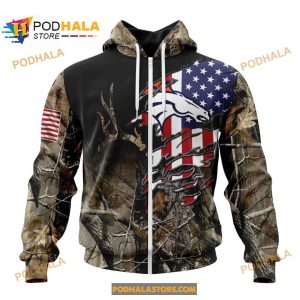 NFL Denver Broncos Special Camo Realtree Hunting 3D Hoodie Sweatshirt Shirt 2