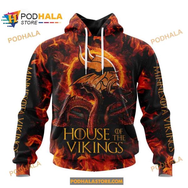 NFL Minnesota Vikings Game Of Thrones, House Of The Vikings 3D Hoodie