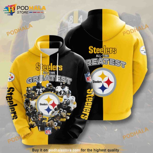 NFL Pittsburgh Steelers Yellow 3D Hoodie, 3D Sweatshirt