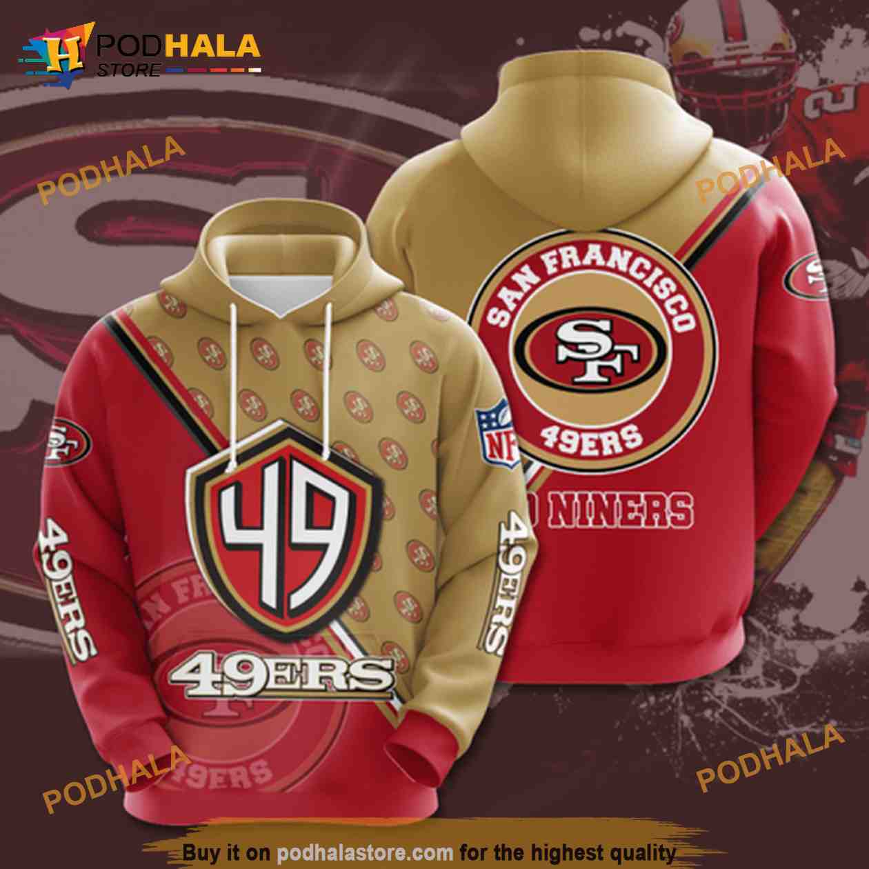 NFL San Francisco 49ers 3D Hoodie, 3D Sweatshirt - Bring Your Ideas,  Thoughts And Imaginations Into Reality Today