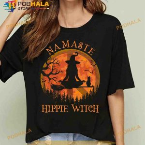 Namaste Hippie Witch Hippie Free Lifestyle Halloween Witch Costume Shirt