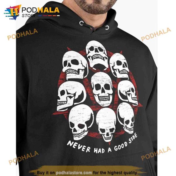 Never Had A Good Side Halloween Skulls Bad Side Skull Shirt