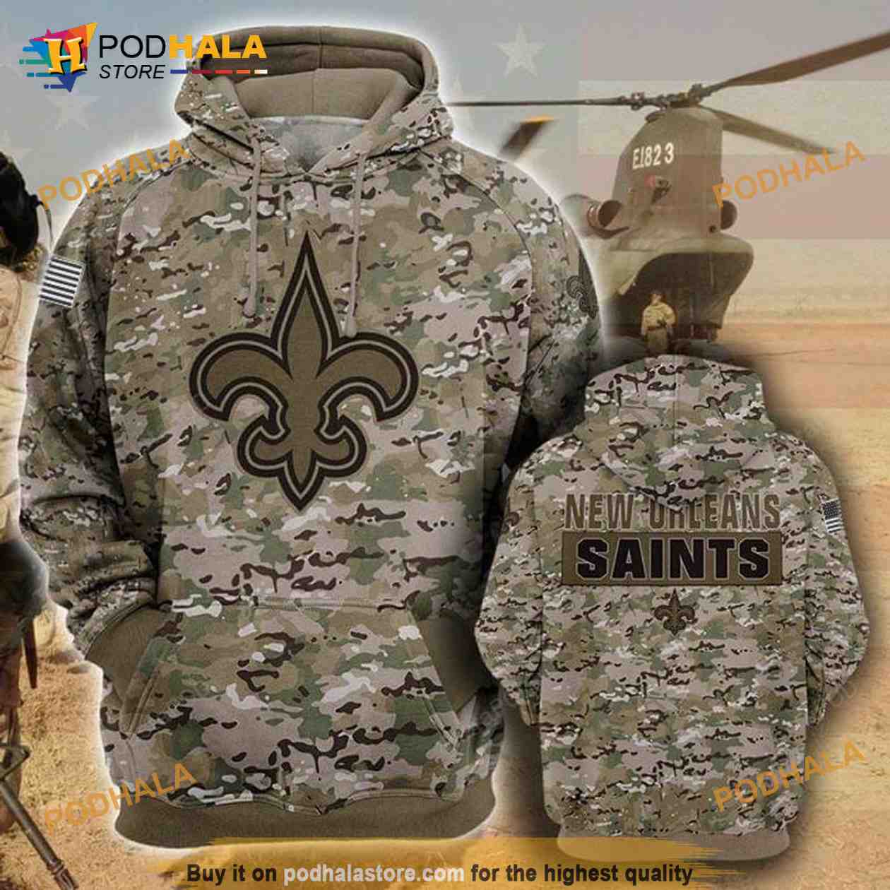 New Orleans Saints Colors 3D Hoodie Nfl 3D Sweatshirt