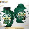 New York Jets NFL Baby Yoda Team 3D Hoodie, 3D Sweatshirt